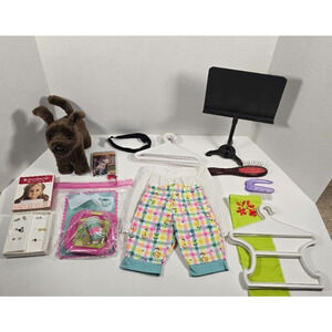 American Girl Doll Accessories Lot Hangers Music Stand Dog Earrings + More
